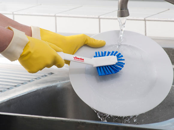 Vileda Scrubbing Brush Radial Fresh for Dishes with Easy Rinse Channels